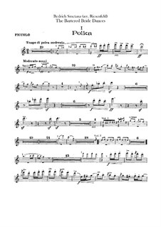 Three Dances: parte flauta piccolo by Bedřich Smetana