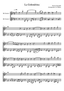 La Golondrina: para duas clarinetas by Narciso Serradell