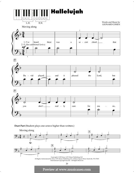 Piano version: para um único musico (Editado por H. Bulow) by Leonard Cohen