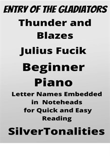 Entrance of the Gladiators, Op.68: For beginner piano (2nd Edition) by Julius Fučík