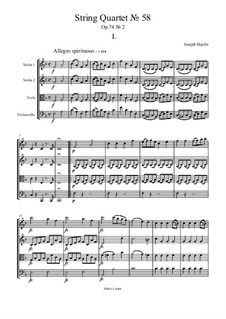 String Quartet No.58 in F Major, Hob.III/73 Op.74 No.2: movimento I by Joseph Haydn