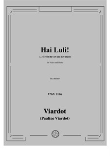 Hai luli: A minor by Pauline Viardot