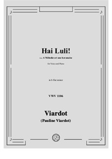 Hai luli: B flat minor by Pauline Viardot