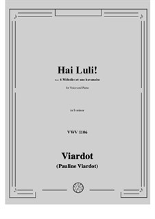 Hai luli: B minor by Pauline Viardot