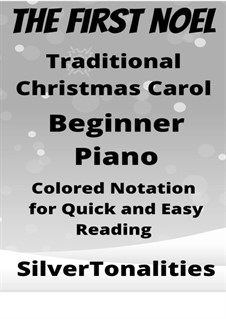 Piano version: For beginner piano with colored notation by folklore