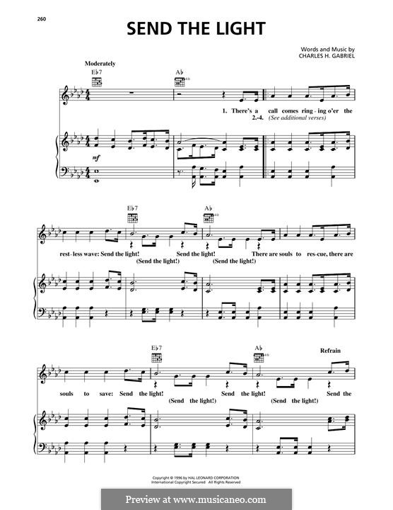 Send the Light: Para vocais e piano (ou Guitarra) by Charles Hutchinson Gabriel