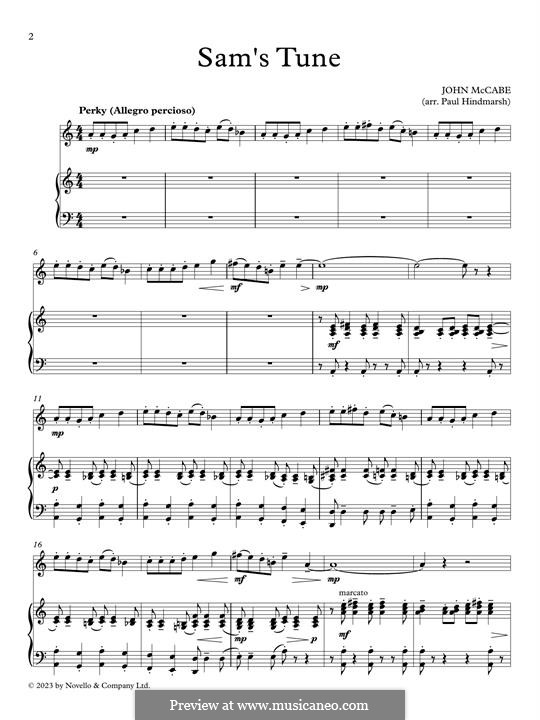 Instrumen Sam's Sam's Tune por J. McCabe - Partituras on músicaNeo