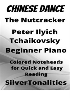 No.6 Chinese Dance: For beginner piano with colored notation by Pyotr Tchaikovsky