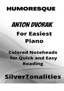 No.7 in G Flat Major: For easy piano with colored notation by Antonín Dvořák