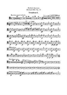 Richard III, B.106 T.74 Op.11: parte de trombones e tubas by Bedřich Smetana