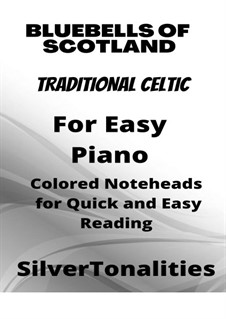 The Blue Bells of Scotland: For easiest piano with colored notation by folklore