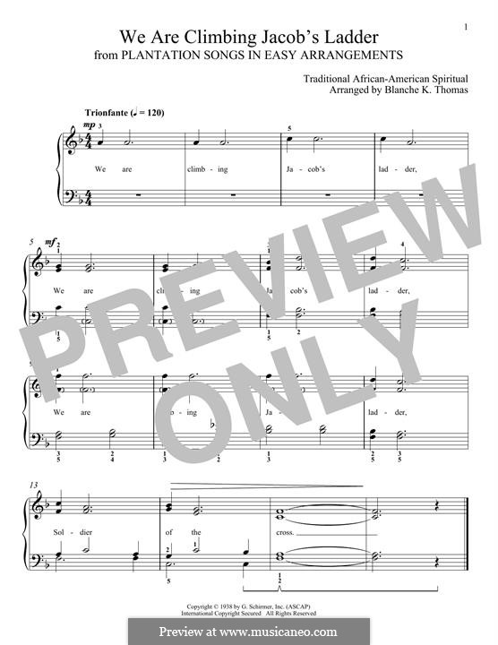 We are Climbing Jacob's Ladder: Para Piano by folklore