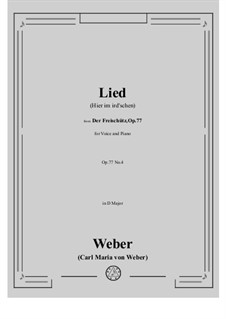 Akt I, No.4 Hier im ird'schen Jammerthal: Para vocais e piano by Carl Maria von Weber