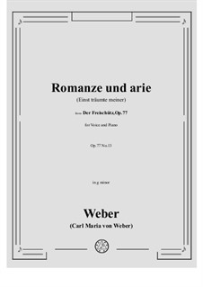 Act III, No.13 Romance and Aria: Para vocais e piano by Carl Maria von Weber