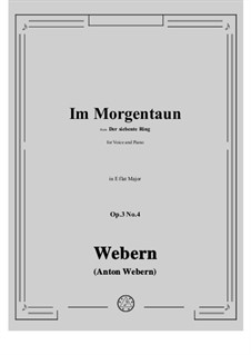 No.4 Im Morgentaun: E flat maior by Anton Webern