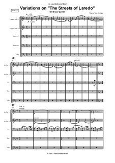 Brass Quintet No.2: Variations on 'The Streets of Laredo': Brass Quintet No.2: Variations on 'The Streets of Laredo' by Nancy Van de Vate