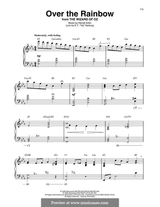 Instrumental version: For harp by Harold Arlen