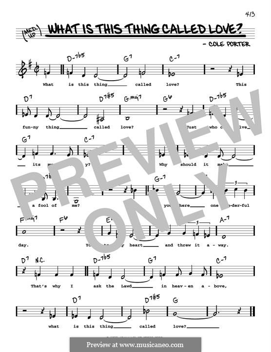 What Is This Thing Called Love?: Low Voice by Cole Porter