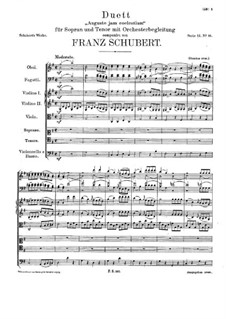 Auguste jam coelestium, D.488: Auguste jam coelestium by Franz Schubert
