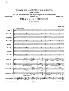 Song of the Spirits over the Waters, D.714 Op.167: Song of the Spirits over the Waters by Franz Schubert