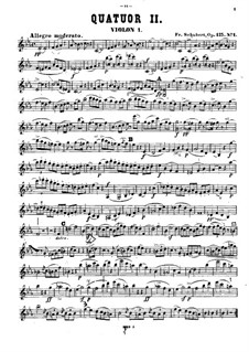 String Quartet No.10 in E Flat Major, D.87 Op.125 No.1: violino parte I by Franz Schubert