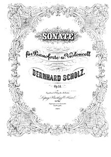 Sonata for Cello and Piano, Op.14: partitura by Bernhard Scholz