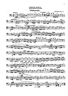 Sonata for Cello and Piano, Op.14: Parte de solo by Bernhard Scholz