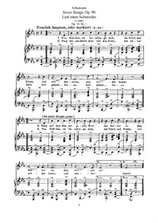Six Poems and Requiem, Op.90: Partitura piano-vocal by Robert Schumann