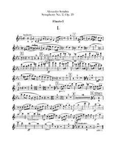 Symphony No.2 in C Minor, Op.29: parte de flautas by Alexander Scriabin