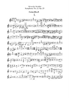 Symphony No.2 in C Minor, Op.29: trompa Parte III-IV by Alexander Scriabin