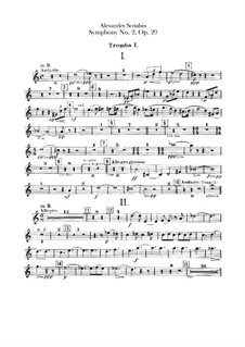 Symphony No.2 in C Minor, Op.29: parte trompetas by Alexander Scriabin