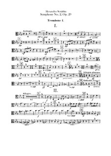 Symphony No.2 in C Minor, Op.29: parte de trombones e tubas by Alexander Scriabin