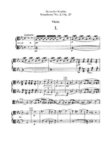Symphony No.2 in C Minor, Op.29: parte violas by Alexander Scriabin