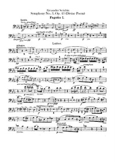 Symphony No.3 in C Minor 'The Divine Poem', Op.43: parte fagotes by Alexander Scriabin