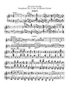 Symphony No.3 in C Minor 'The Divine Poem', Op.43: parte harpas by Alexander Scriabin