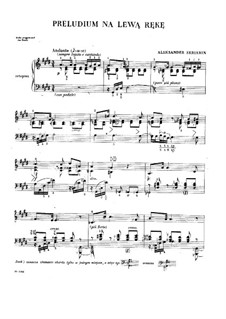 Prelude and Nocturne for the Left Hand, Op.9: No.1 introdução by Alexander Scriabin