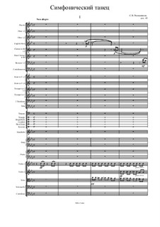 Symphonic Dances, Op.45: Movement I, full score by Sergei Rachmaninoff