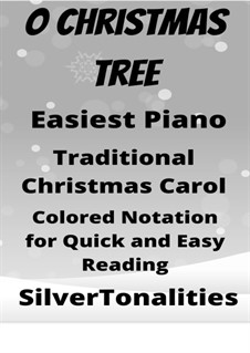 Piano version: Easiest piano with colored notation by folklore