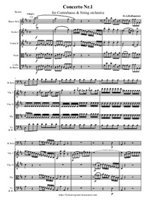 Kontrabasskonzert No.1 version for Double Bass & String orchestra: Kontrabasskonzert No.1 version for Double Bass & String orchestra by Franz Anton Hoffmeister