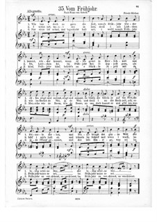 Vom Frühjohr: Partitura Piano-vocal by Friedrich Silcher