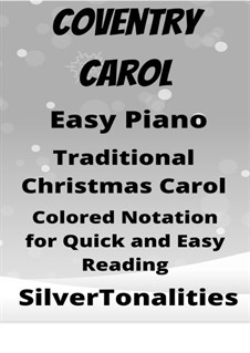 Piano version: For easy piano with colored notation by folklore