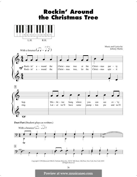 Rockin' Around the Christmas Tree: Para Piano by Johnny Marks