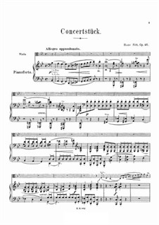 Concert Piece in G Minor, Op.46: Arranjo para viola e piano by Hans Sitt