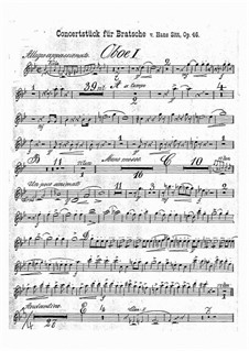 Concert Piece in G Minor, Op.46: parte de oboes by Hans Sitt