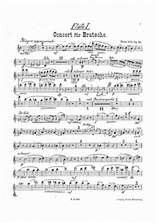 Concerto for Viola and Orchestra in A Minor, Op.68: parte de flautas by Hans Sitt