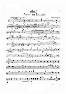 Concerto for Viola and Orchestra in A Minor, Op.68: parte de oboes by Hans Sitt