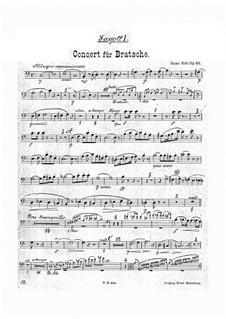 Concerto for Viola and Orchestra in A Minor, Op.68: parte fagotes by Hans Sitt