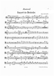 Concerto for Viola and Orchestra in A Minor, Op.68: parte trombones by Hans Sitt