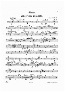 Concerto for Viola and Orchestra in A Minor, Op.68: Peça para Timpano by Hans Sitt