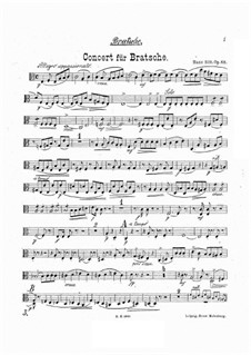 Concerto for Viola and Orchestra in A Minor, Op.68: parte viola by Hans Sitt